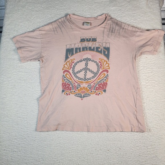 American Eagle Outfitters Other - American Eagle Bob Marley T-Shirt Mens XS/S Pink Graphic Peace Sign Reggae Tee